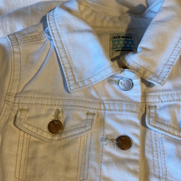 Toddler girls white jean jacket - Picture 2 of 2
